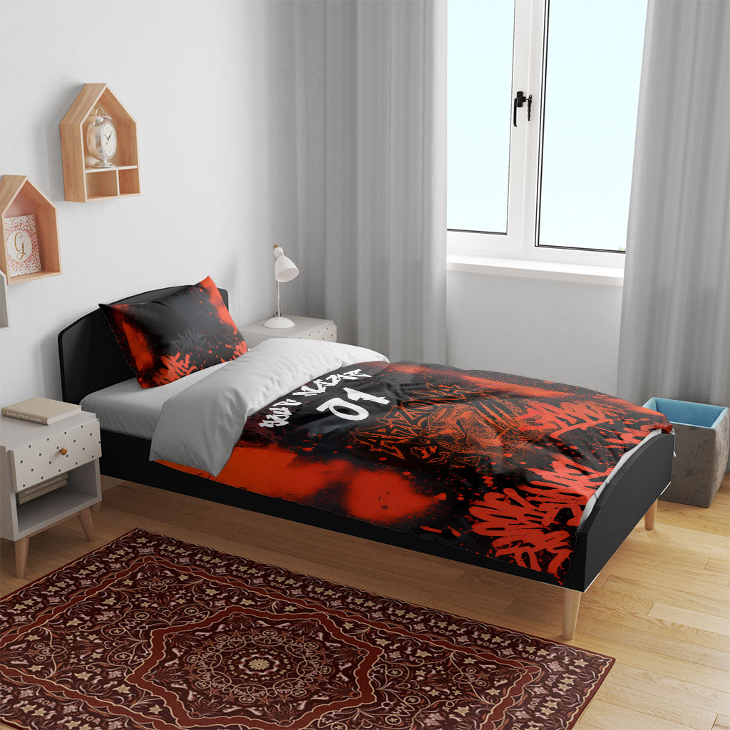 Personalized Arizona Street Graffiti Bedding Set Urban Phoenix Underground Art Phoenix Bird Rattlesnake
