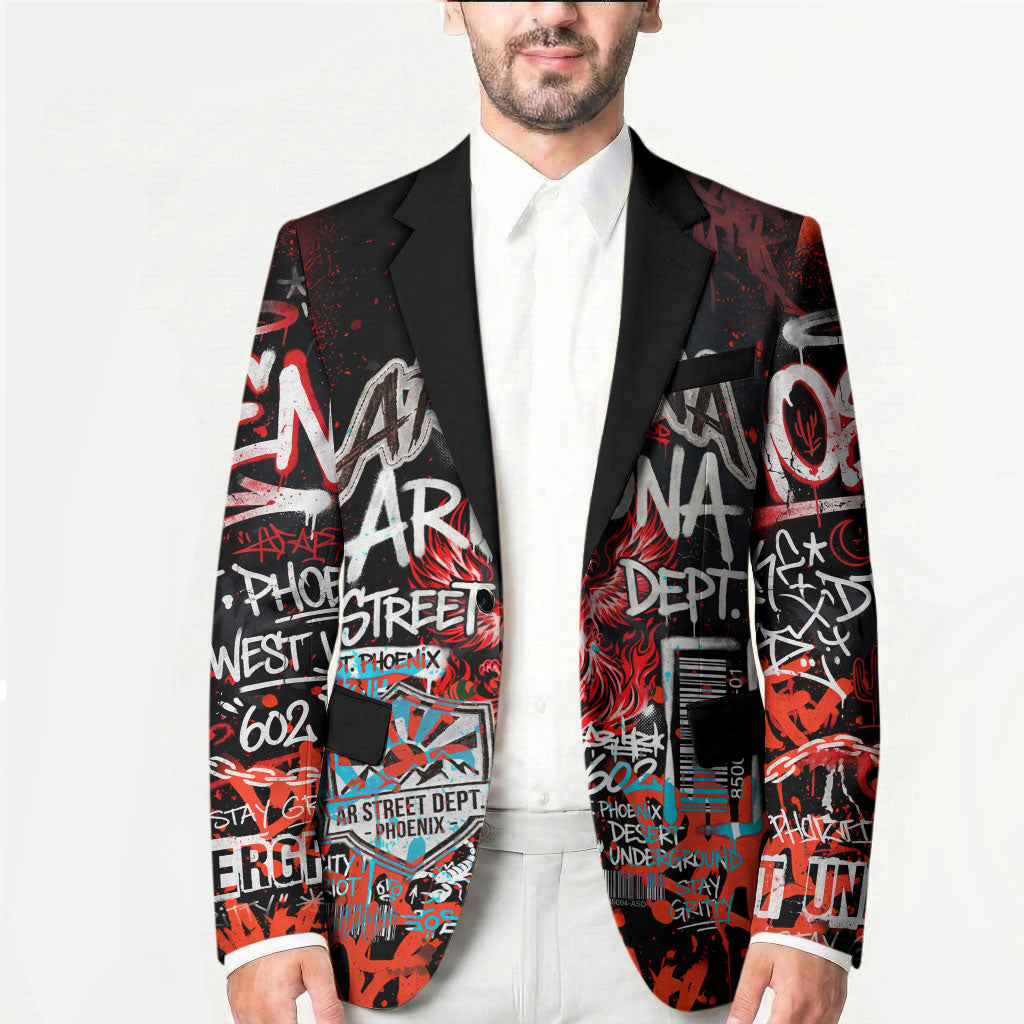 Personalized Arizona Street Graffiti Blazer Urban Phoenix Underground Art Phoenix Bird Rattlesnake