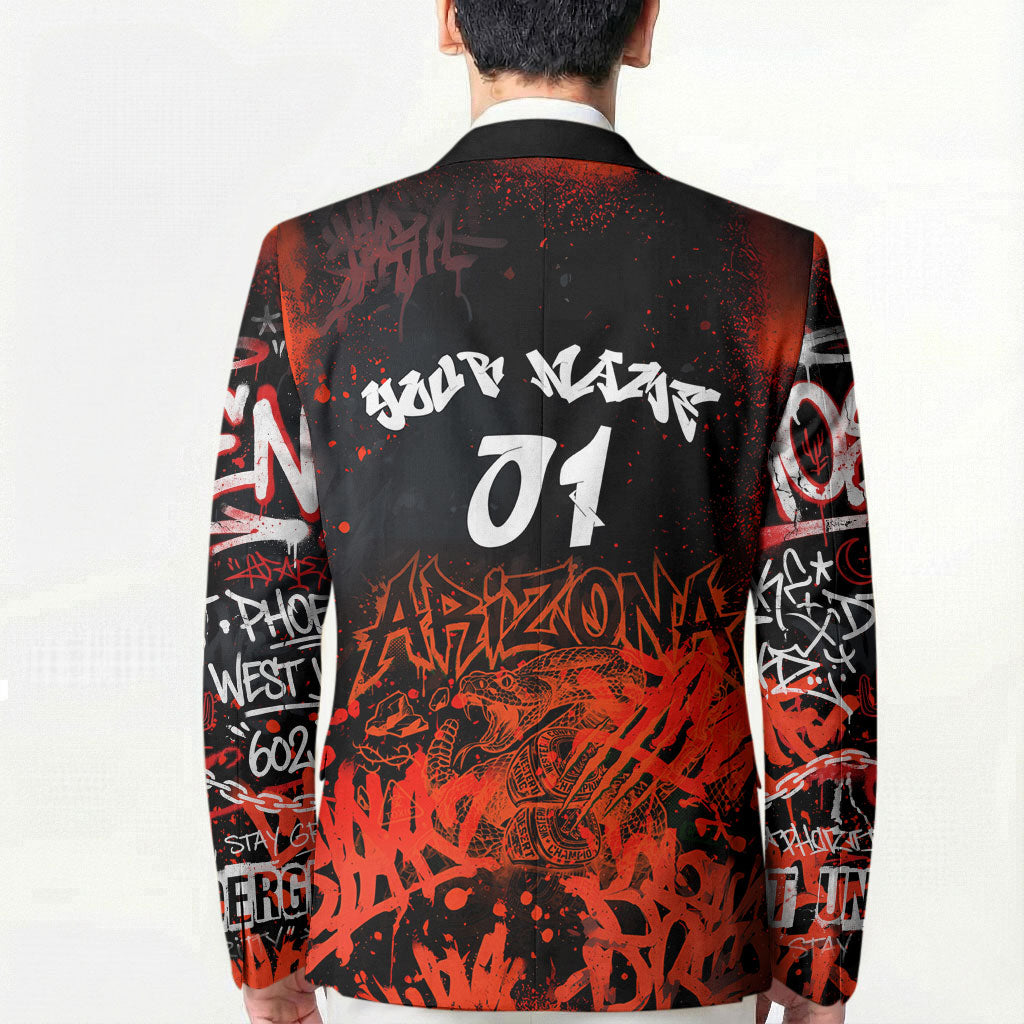 Personalized Arizona Street Graffiti Blazer Urban Phoenix Underground Art Phoenix Bird Rattlesnake
