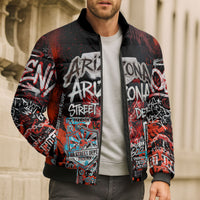 Personalized Arizona Street Graffiti Bomber Puffer Jacket Urban Phoenix Underground Art Phoenix Bird Rattlesnake