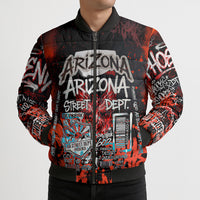 Personalized Arizona Street Graffiti Bomber Puffer Jacket Urban Phoenix Underground Art Phoenix Bird Rattlesnake