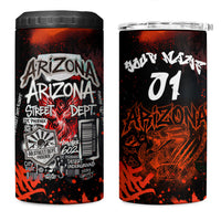 Personalized Arizona Street Graffiti 4 in 1 Can Cooler Tumbler Urban Phoenix Underground Art Phoenix Bird Rattlesnake