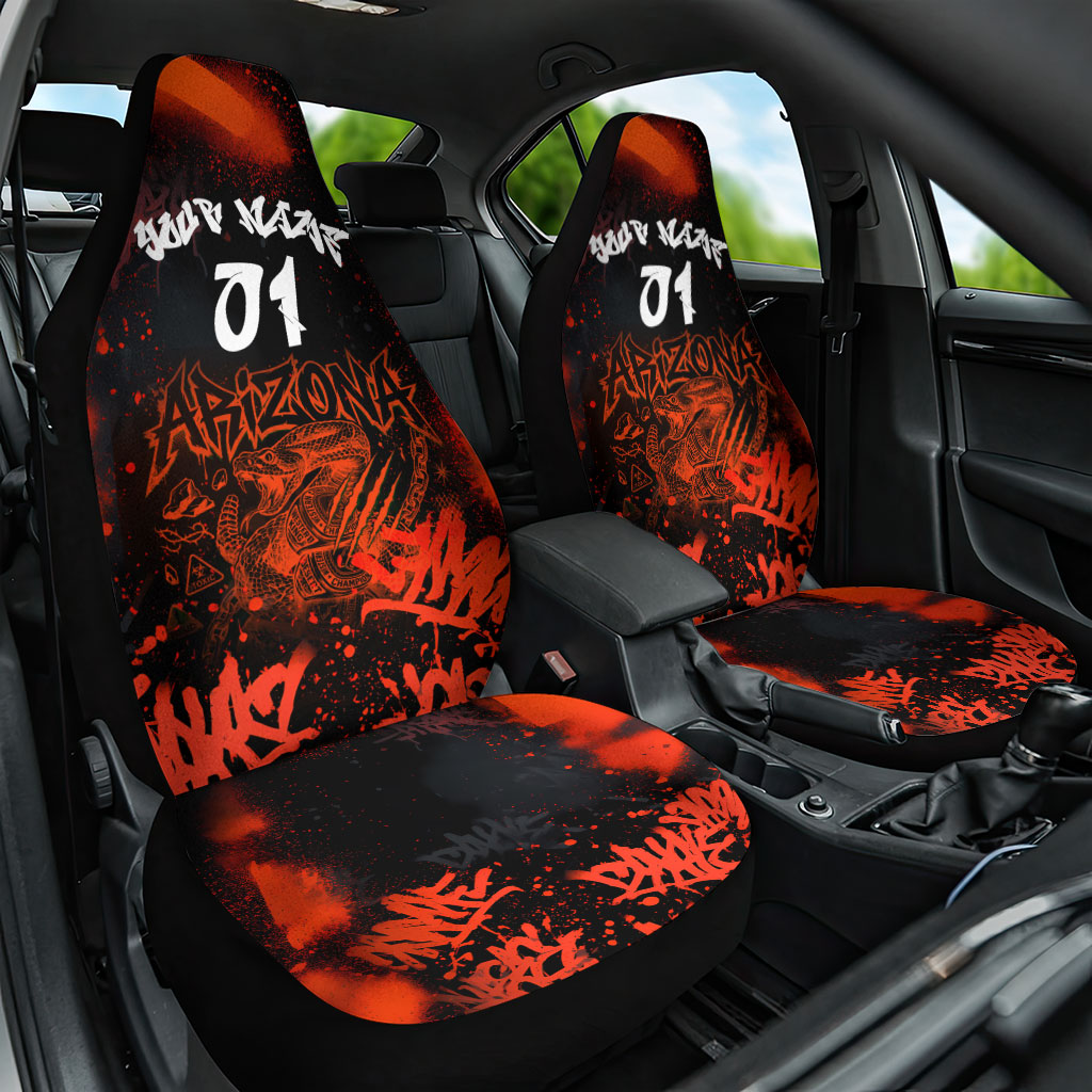 Personalized Arizona Street Graffiti Car Seat Cover Urban Phoenix Underground Art Phoenix Bird Rattlesnake