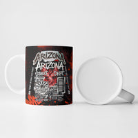 Personalized Arizona Street Graffiti Ceramic Mug Urban Phoenix Underground Art Phoenix Bird Rattlesnake