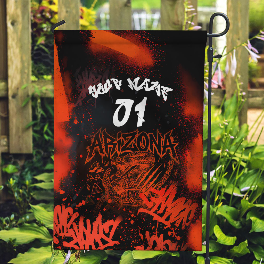 Personalized Arizona Street Graffiti Garden Flag Urban Phoenix Underground Art Phoenix Bird Rattlesnake