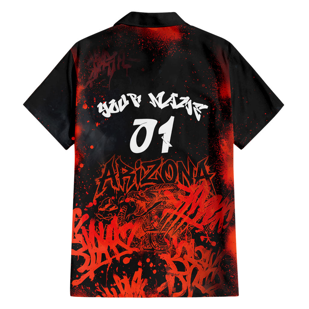 Personalized Arizona Street Graffiti Hawaiian Shirt Urban Phoenix Underground Art Phoenix Bird Rattlesnake