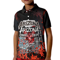 Personalized Arizona Street Graffiti Kid Polo Shirt Urban Phoenix Underground Art Phoenix Bird Rattlesnake