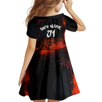 Personalized Arizona Street Graffiti Kid Short Sleeve Dress Urban Phoenix Underground Art Phoenix Bird Rattlesnake
