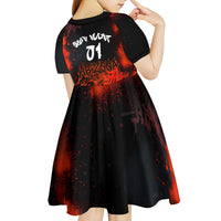 Personalized Arizona Street Graffiti Kid Short Sleeve Dress Urban Phoenix Underground Art Phoenix Bird Rattlesnake