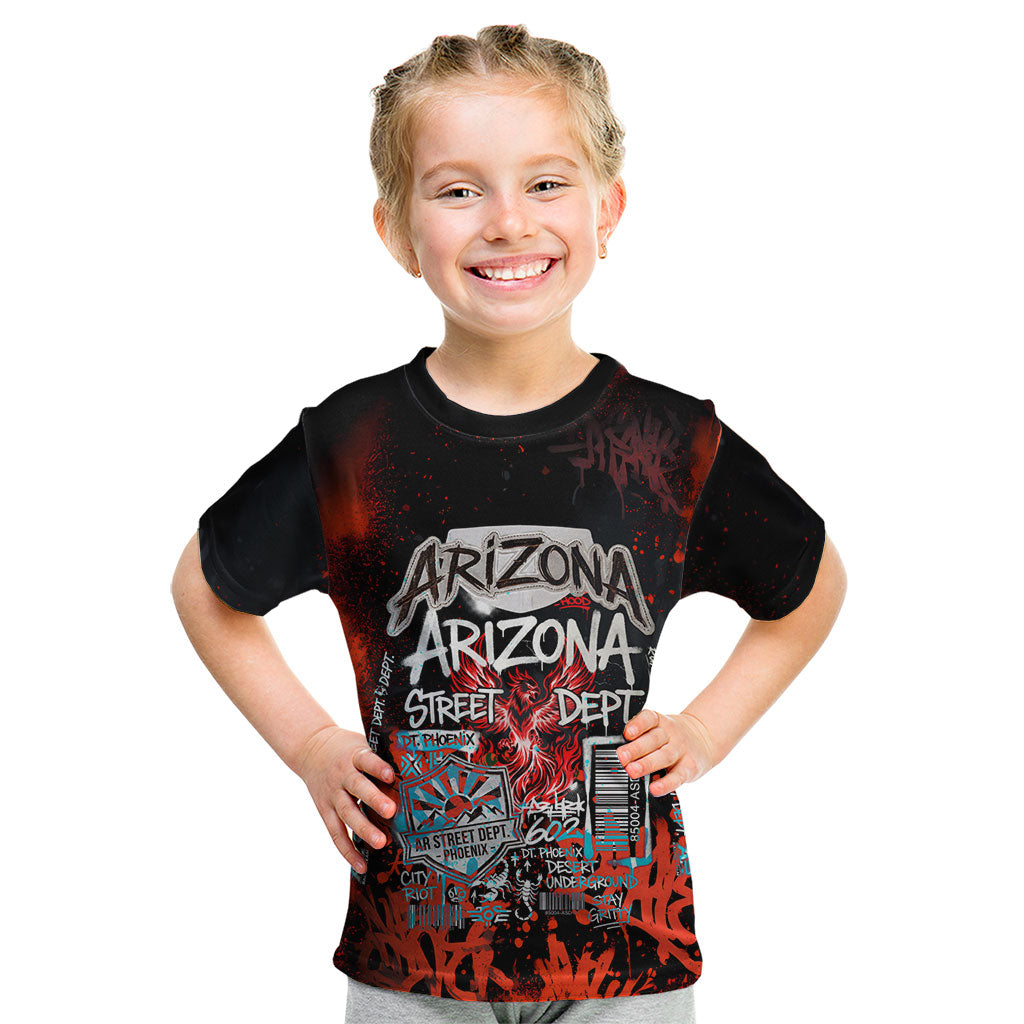 Personalized Arizona Street Graffiti Kid T Shirt Urban Phoenix Underground Art Phoenix Bird Rattlesnake