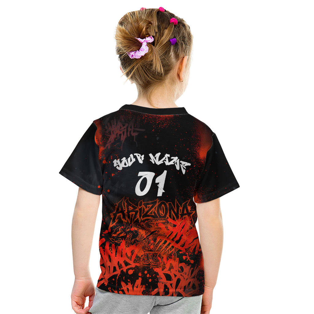 Personalized Arizona Street Graffiti Kid T Shirt Urban Phoenix Underground Art Phoenix Bird Rattlesnake