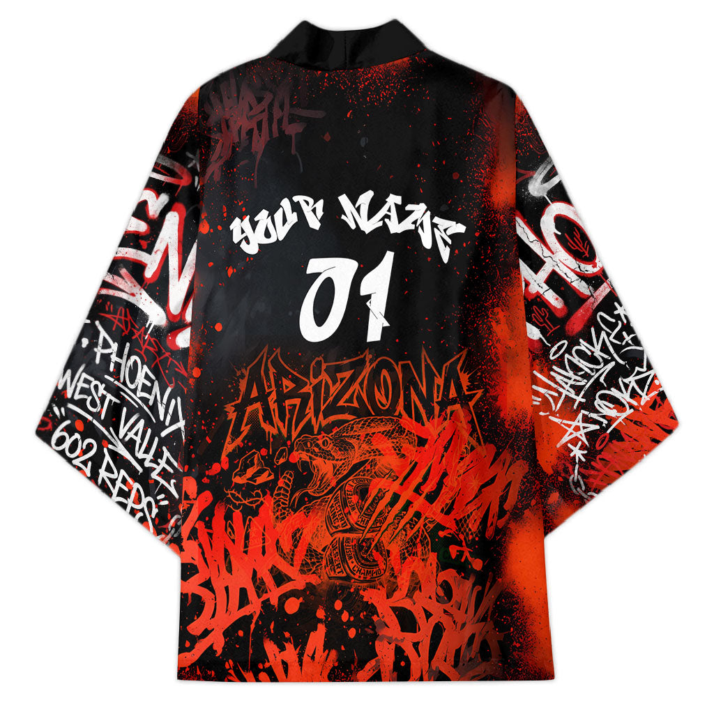 Personalized Arizona Street Graffiti Kimono Urban Phoenix Underground Art Phoenix Bird Rattlesnake