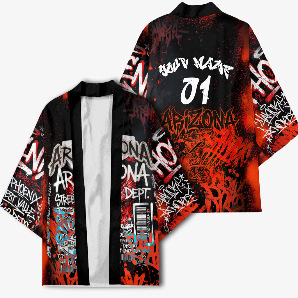 Personalized Arizona Street Graffiti Kimono Urban Phoenix Underground Art Phoenix Bird Rattlesnake