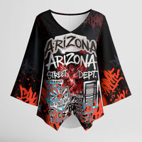 Personalized Arizona Street Graffiti Kimono Sleeve Blouse Urban Phoenix Underground Art Phoenix Bird Rattlesnake
