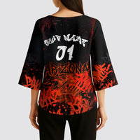 Personalized Arizona Street Graffiti Kimono Sleeve Blouse Urban Phoenix Underground Art Phoenix Bird Rattlesnake