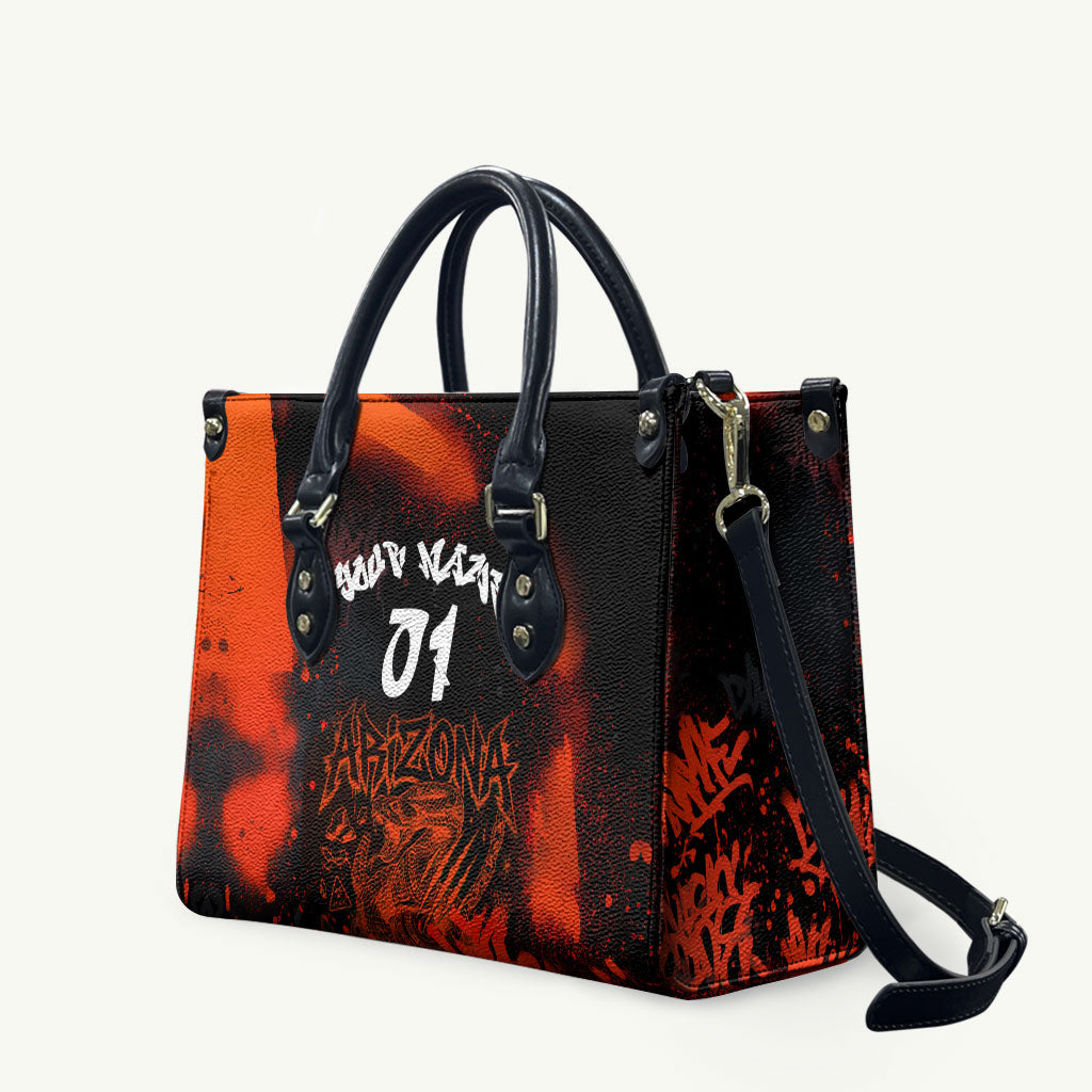 Personalized Arizona Street Graffiti Leather Bag Urban Phoenix Underground Art Phoenix Bird Rattlesnake