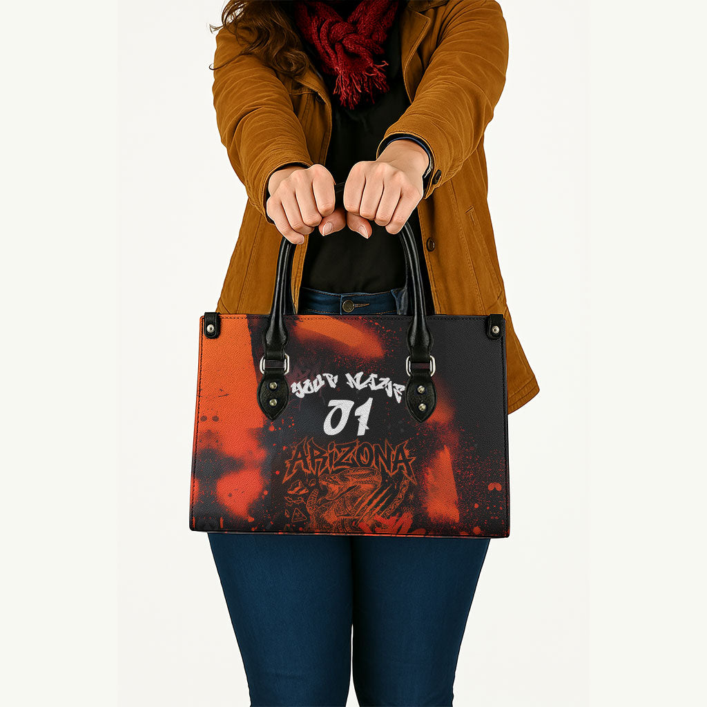 Personalized Arizona Street Graffiti Leather Bag Urban Phoenix Underground Art Phoenix Bird Rattlesnake