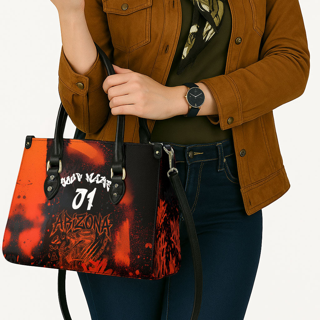 Personalized Arizona Street Graffiti Leather Bag Urban Phoenix Underground Art Phoenix Bird Rattlesnake