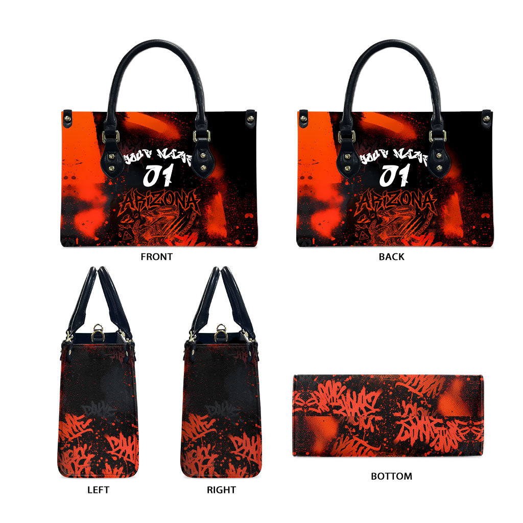 Personalized Arizona Street Graffiti Leather Bag Urban Phoenix Underground Art Phoenix Bird Rattlesnake