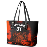 Personalized Arizona Street Graffiti Leather Tote Bag Urban Phoenix Underground Art Phoenix Bird Rattlesnake