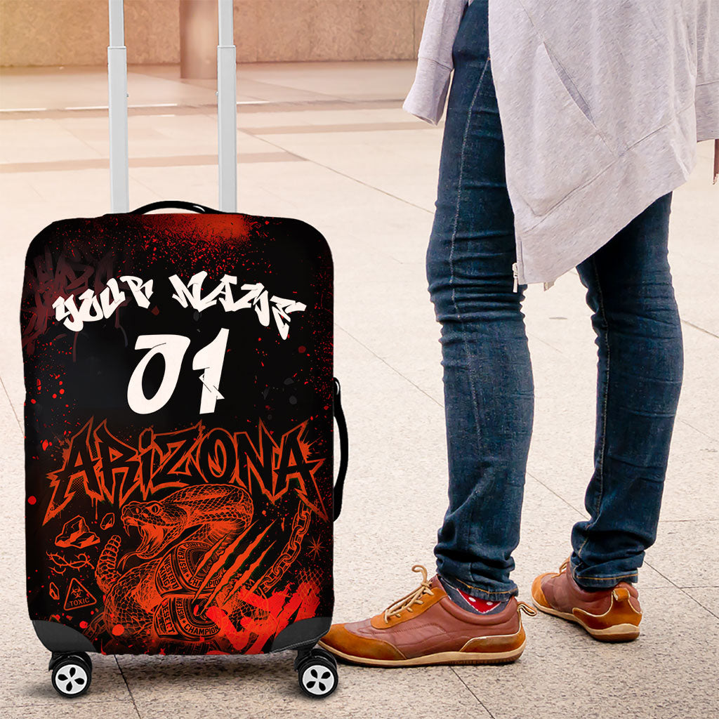 Personalized Arizona Street Graffiti Luggage Cover Urban Phoenix Underground Art Phoenix Bird Rattlesnake