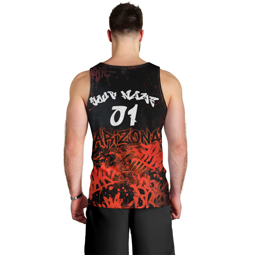 Personalized Arizona Street Graffiti Men Tank Top Urban Phoenix Underground Art Phoenix Bird Rattlesnake