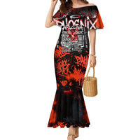 Personalized Arizona Street Graffiti Mermaid Dress Urban Phoenix Underground Art Phoenix Bird Rattlesnake