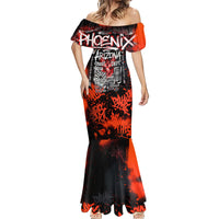 Personalized Arizona Street Graffiti Mermaid Dress Urban Phoenix Underground Art Phoenix Bird Rattlesnake