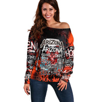 Personalized Arizona Street Graffiti Off Shoulder Sweater Urban Phoenix Underground Art Phoenix Bird Rattlesnake