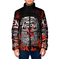 Personalized Arizona Street Graffiti Padded Jacket Urban Phoenix Underground Art Phoenix Bird Rattlesnake