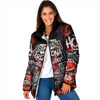 Personalized Arizona Street Graffiti Padded Jacket Urban Phoenix Underground Art Phoenix Bird Rattlesnake