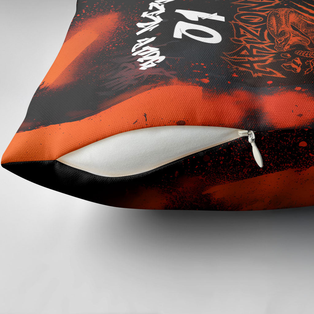 Personalized Arizona Street Graffiti Pillow Cover Urban Phoenix Underground Art Phoenix Bird Rattlesnake