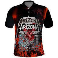 Personalized Arizona Street Graffiti Polo Shirt Urban Phoenix Underground Art Phoenix Bird Rattlesnake