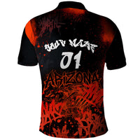 Personalized Arizona Street Graffiti Polo Shirt Urban Phoenix Underground Art Phoenix Bird Rattlesnake