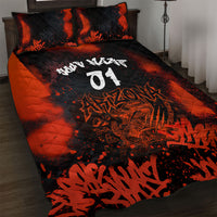 Personalized Arizona Street Graffiti Quilt Bed Set Urban Phoenix Underground Art Phoenix Bird Rattlesnake