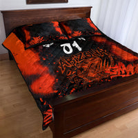 Personalized Arizona Street Graffiti Quilt Bed Set Urban Phoenix Underground Art Phoenix Bird Rattlesnake