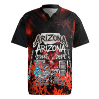 Personalized Arizona Street Graffiti Rugby Jersey Urban Phoenix Underground Art Phoenix Bird Rattlesnake