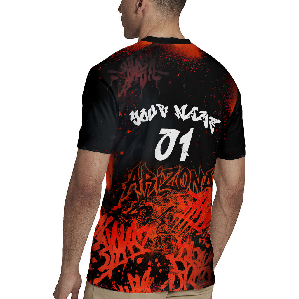 Personalized Arizona Street Graffiti Rugby Jersey Urban Phoenix Underground Art Phoenix Bird Rattlesnake