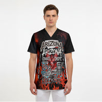 Personalized Arizona Street Graffiti Scrub Top Urban Phoenix Underground Art Phoenix Bird Rattlesnake