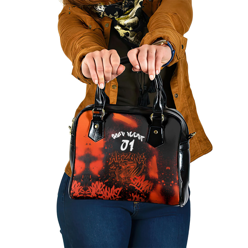 Personalized Arizona Street Graffiti Shoulder Handbag Urban Phoenix Underground Art Phoenix Bird Rattlesnake