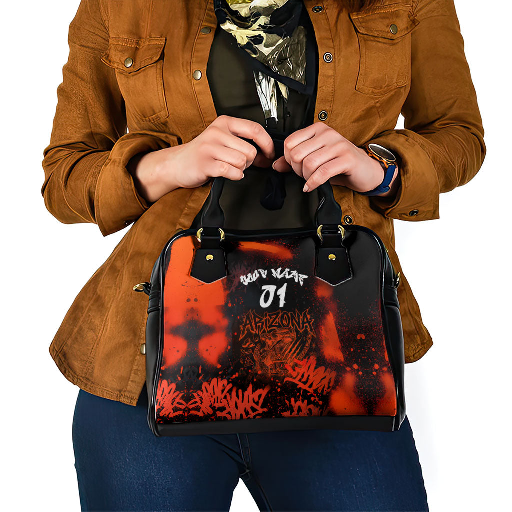 Personalized Arizona Street Graffiti Shoulder Handbag Urban Phoenix Underground Art Phoenix Bird Rattlesnake