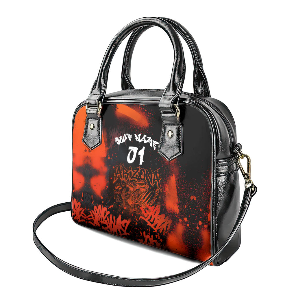 Personalized Arizona Street Graffiti Shoulder Handbag Urban Phoenix Underground Art Phoenix Bird Rattlesnake
