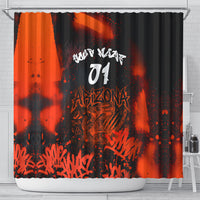 Personalized Arizona Street Graffiti Shower Curtain Urban Phoenix Underground Art Phoenix Bird Rattlesnake