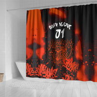 Personalized Arizona Street Graffiti Shower Curtain Urban Phoenix Underground Art Phoenix Bird Rattlesnake