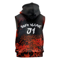 Personalized Arizona Street Graffiti Sleeveless Zip Hoodie Urban Phoenix Underground Art Phoenix Bird Rattlesnake