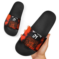 Personalized Arizona Street Graffiti Slide Sandals Urban Phoenix Underground Art Phoenix Bird Rattlesnake