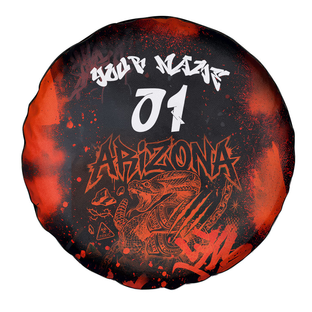 Personalized Arizona Street Graffiti Spare Tire Cover Urban Phoenix Underground Art Phoenix Bird Rattlesnake