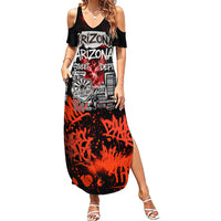 Personalized Arizona Street Graffiti Summer Maxi Dress Urban Phoenix Underground Art Phoenix Bird Rattlesnake