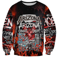 Personalized Arizona Street Graffiti Sweatshirt Urban Phoenix Underground Art Phoenix Bird Rattlesnake