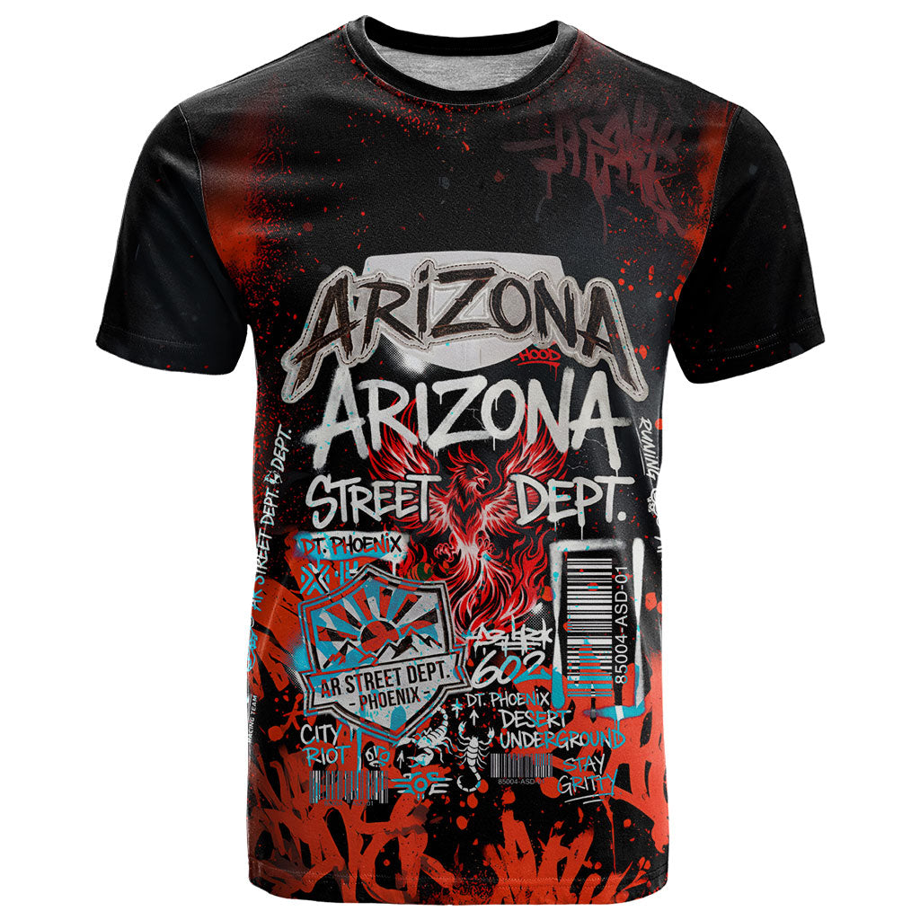 Personalized Arizona Street Graffiti T Shirt Urban Phoenix Underground Art Phoenix Bird Rattlesnake